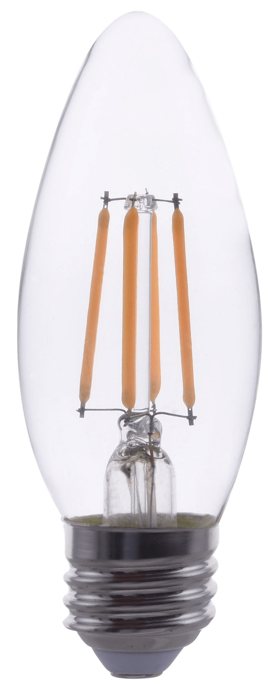 Perlglow 5 Watts B11 Shape E26 Base Type 600 Lumens Clear Candelabra Torpedo LED Light Bulb 2700K Soft White