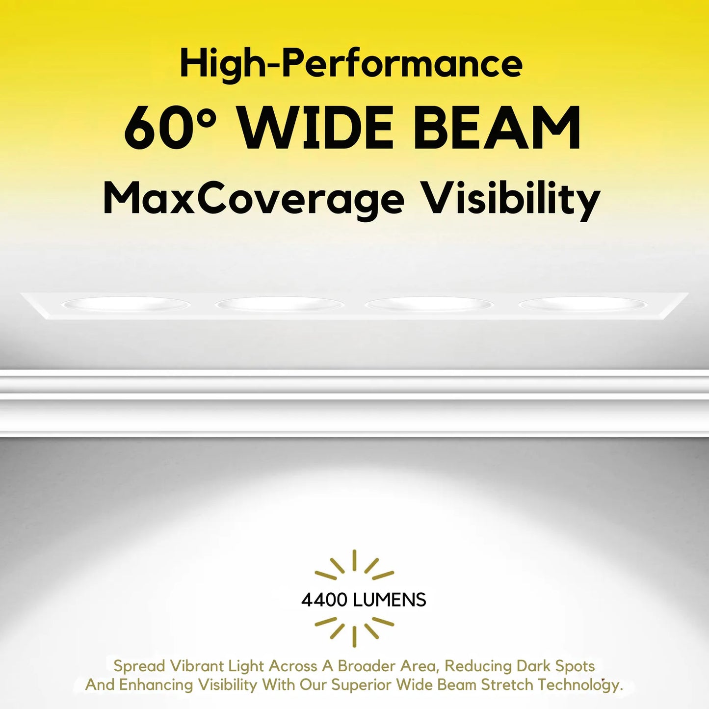 P-7358 1.5 Inch Trimless Ultra-Narrow 4 Head White HO, 60W, 4400 Lumens, 5CCT Recessed Light
