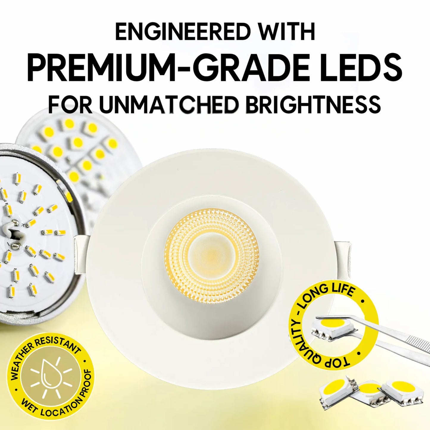 P-7171 3.5 Inch Round Wall-Wash White HO 18-30W, 1700-2700 Lumens 5CCT Recessed Light