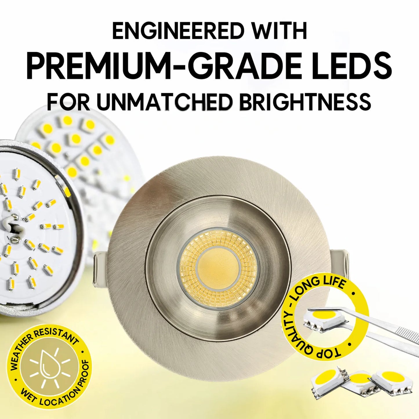 P-7180 3 Inch Round Brushed Nickel 9W, 850 Lumens 5CCT Gimbal Light