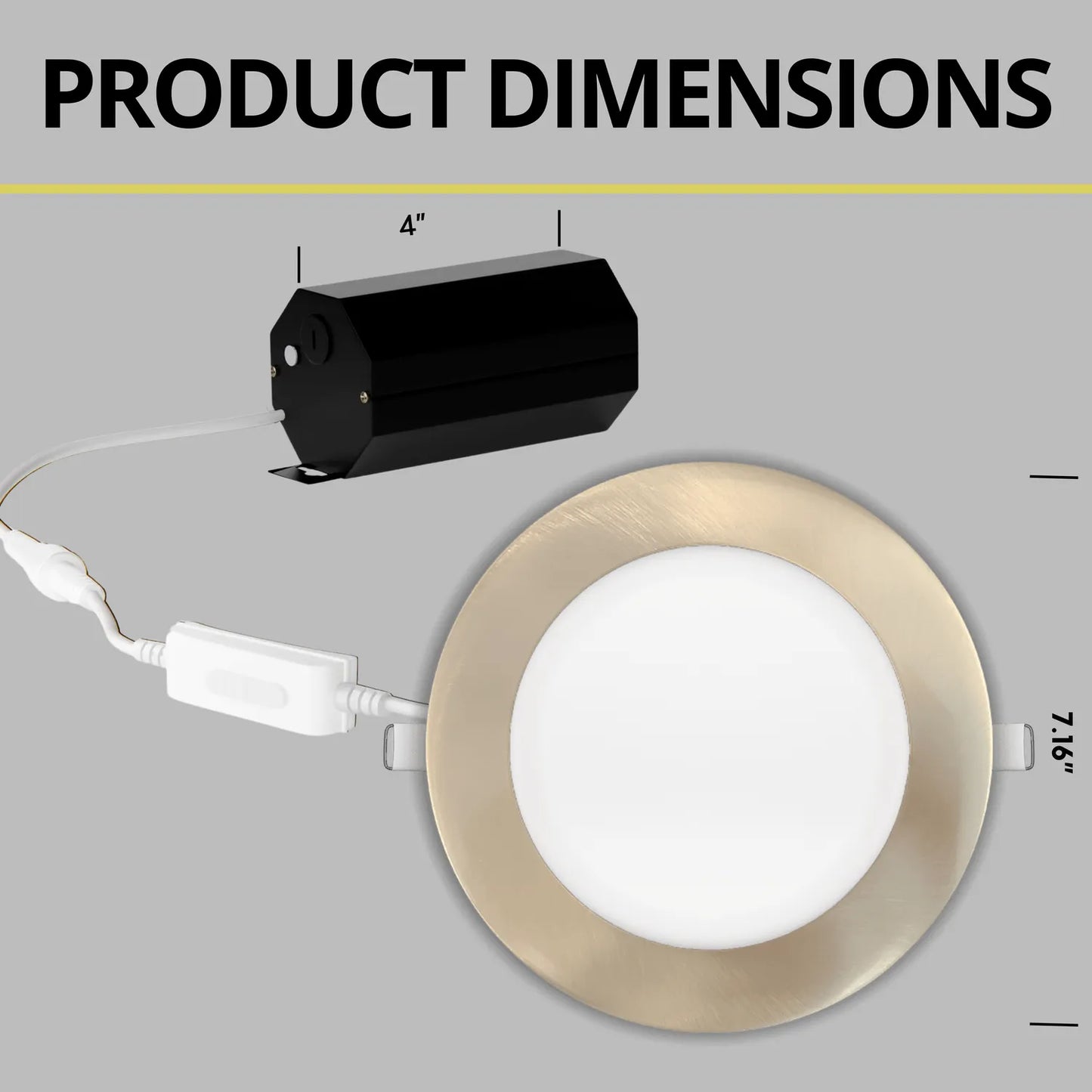 P-5153 6 Inch Round Brushed Nickel 18W 1700 Lumens 5CCT Slim Ultra-Thin light