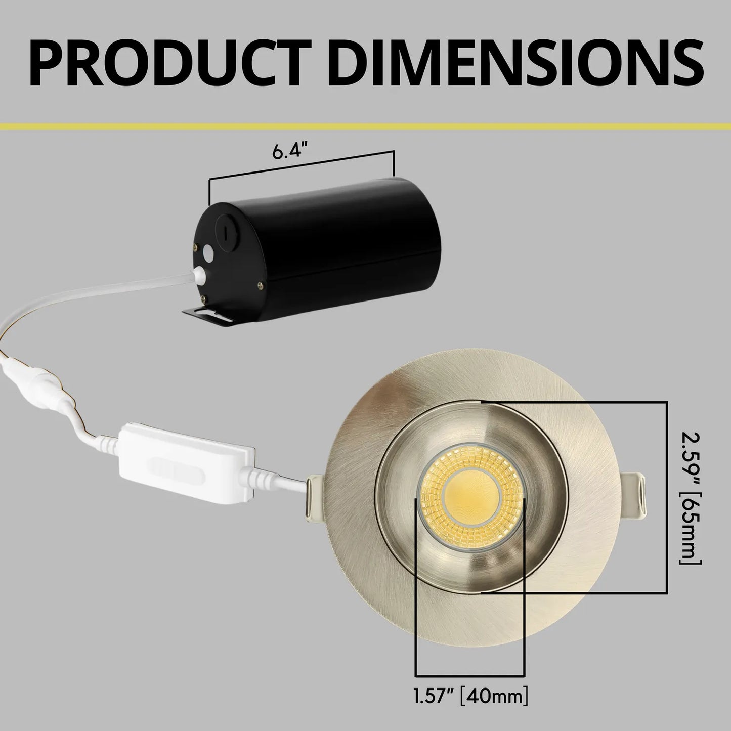 P-7188 3 Inch Round Brushed Nickel HO 24W, 2100 Lumens, Non-IC, 5CCT Gimbal Light