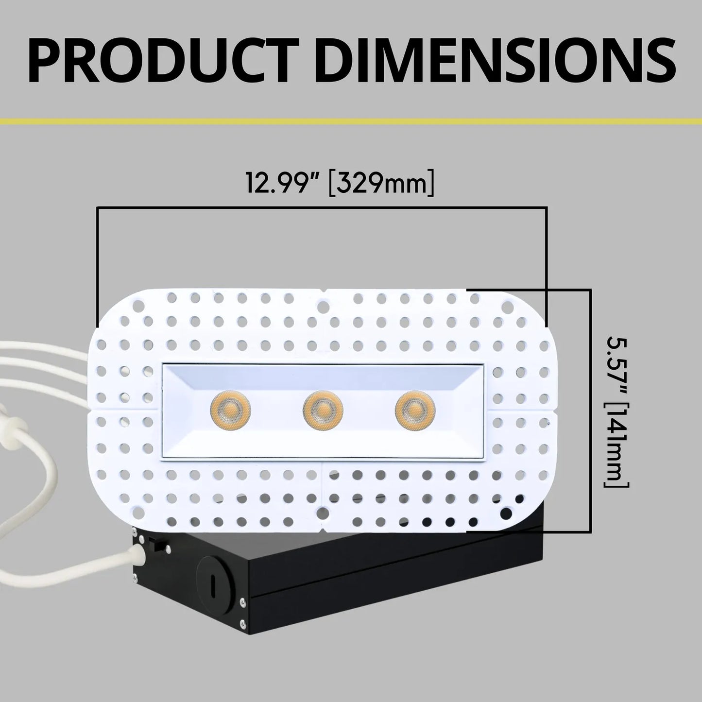 P-7349 1.5 Inch Trimless Ultra-Narrow 3 Head White 21W, 1800 Lumens, 5CCT Recessed Light