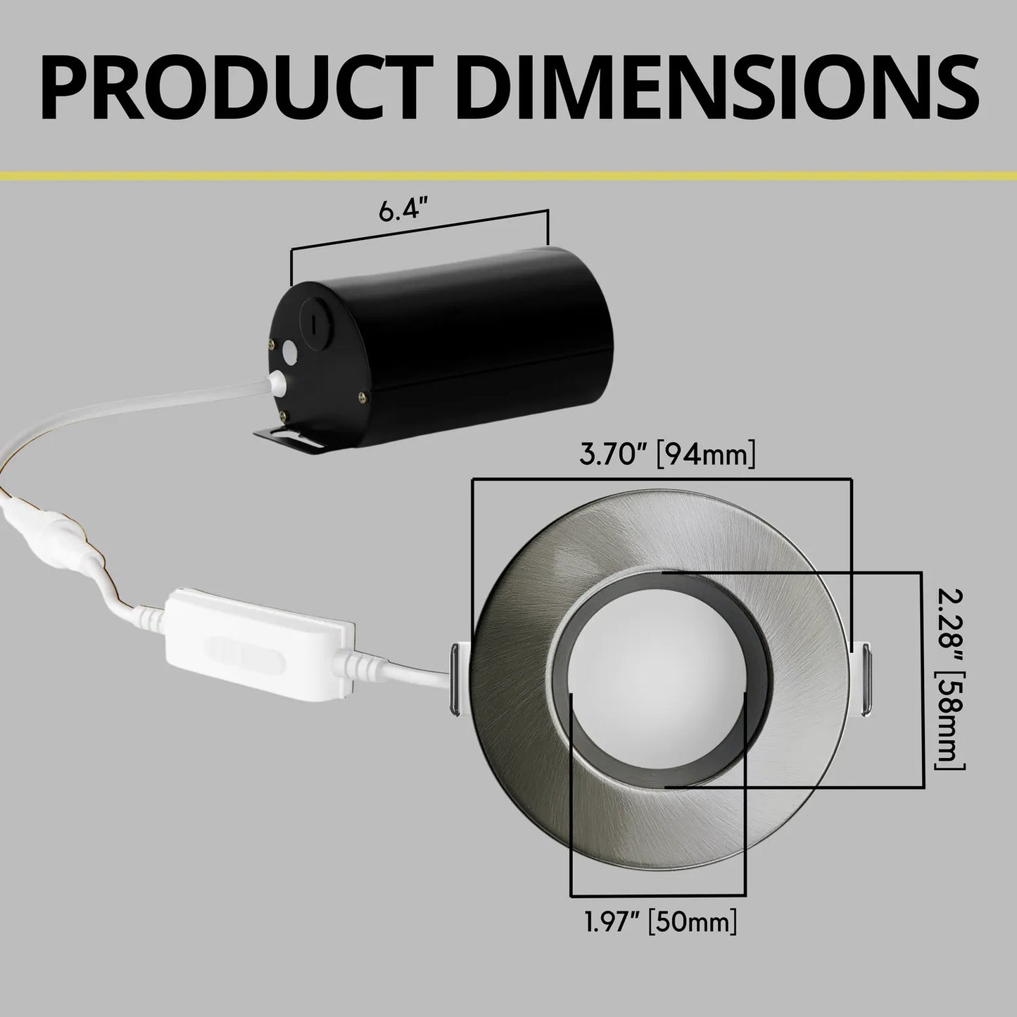 P-7203 3 Inch Round Brushed Nickel 10W, 700 Lumens, 5CCT Slim Light