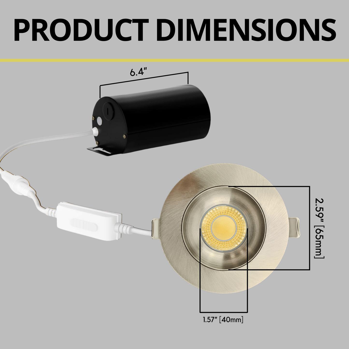 P-7184 3 Inch Round Brushed Nickel HO 15W, 1400 Lumens 5CCT Gimbal Light