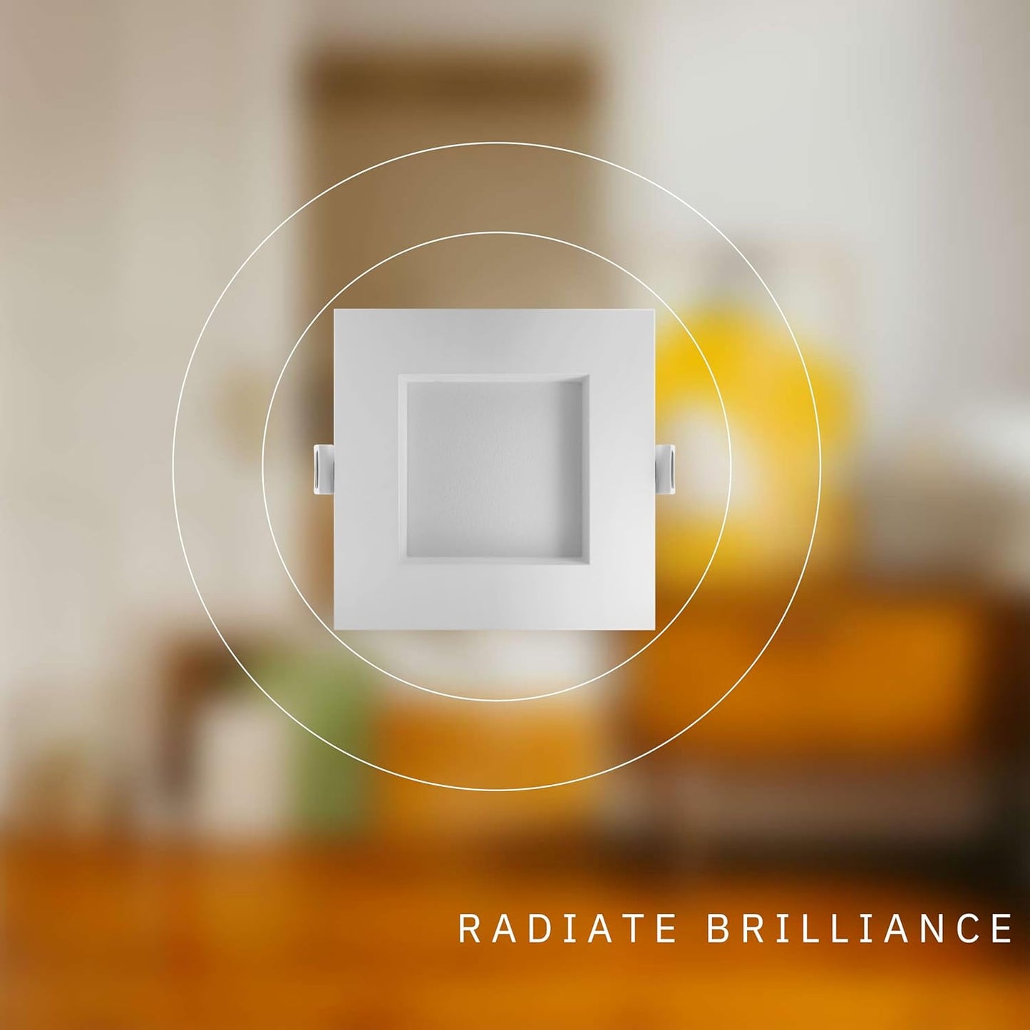 P-6096 6 Inch Square White 10W 2700 Lumens 5CCT Slim Light