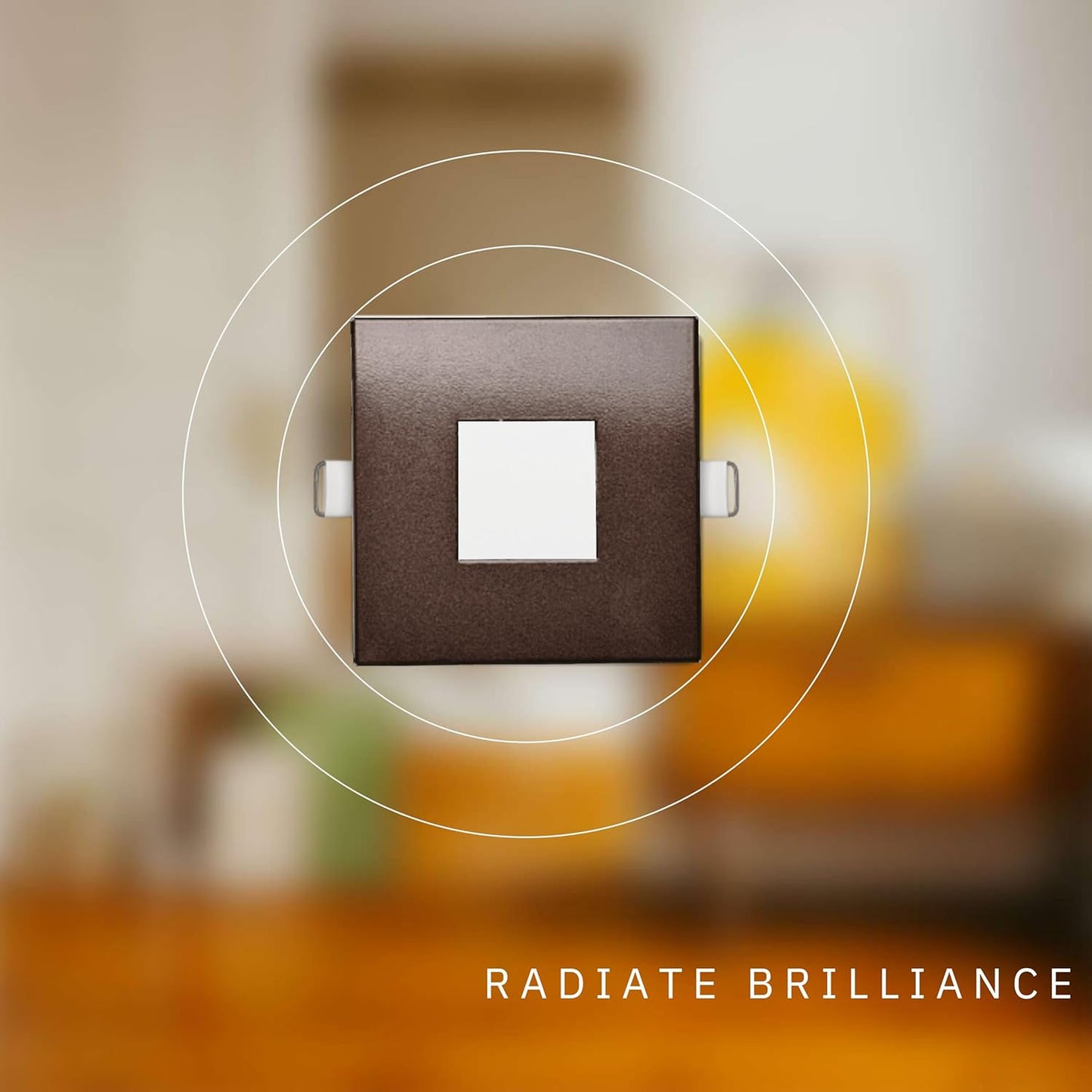 P-6624 2 Inch Slim Ultra-Thin Square, Bronze Finish 5 Watts, 300 Lumens 5CCT Recessed Light