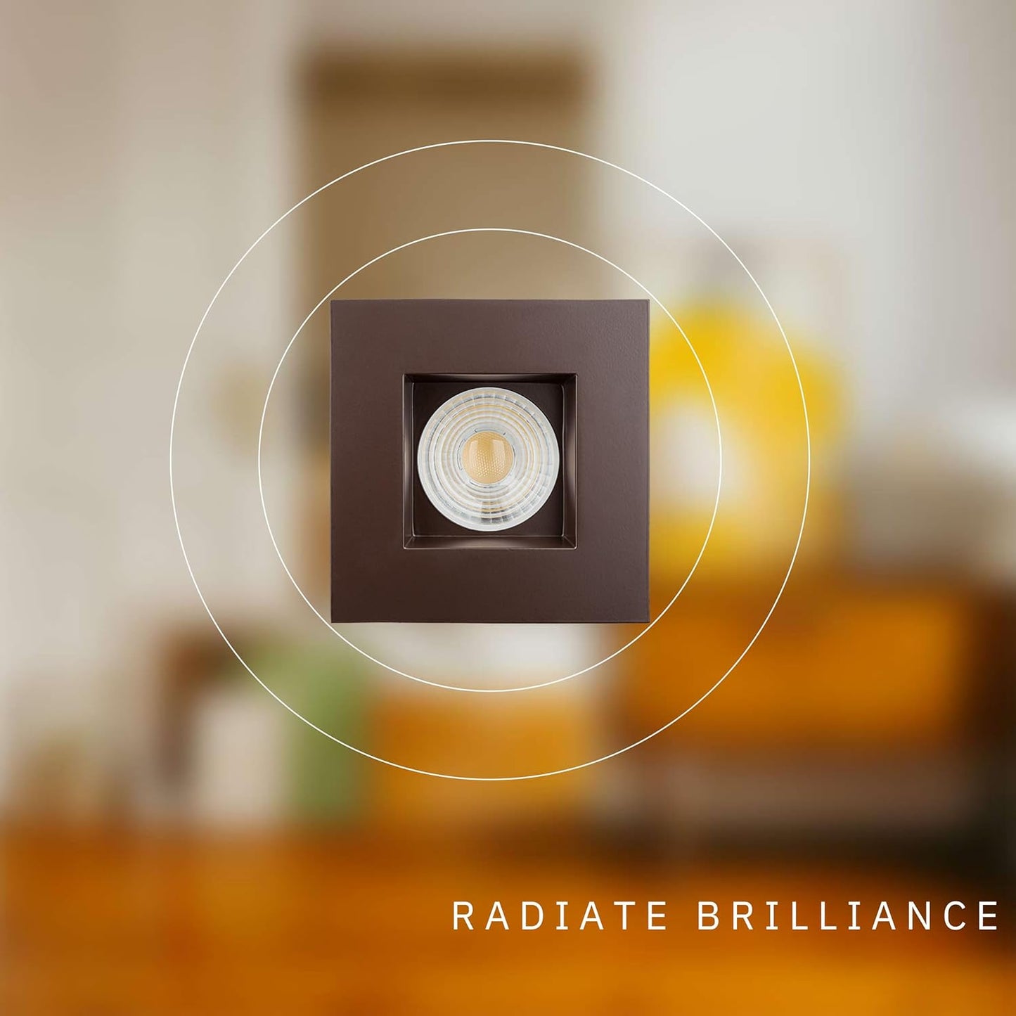 P-5088 4 Inch Square Bronze 15/22W,1600/2400 Lumens 5CCT Recessed Light