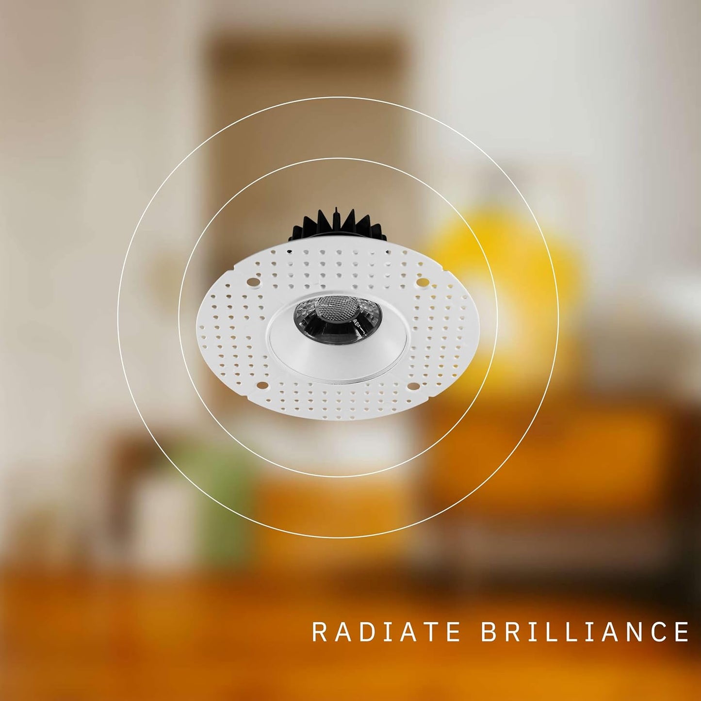 P-5000 3.5 Inch Trimless Round White 12W 1000 Lumens 5CCT Recessed Light