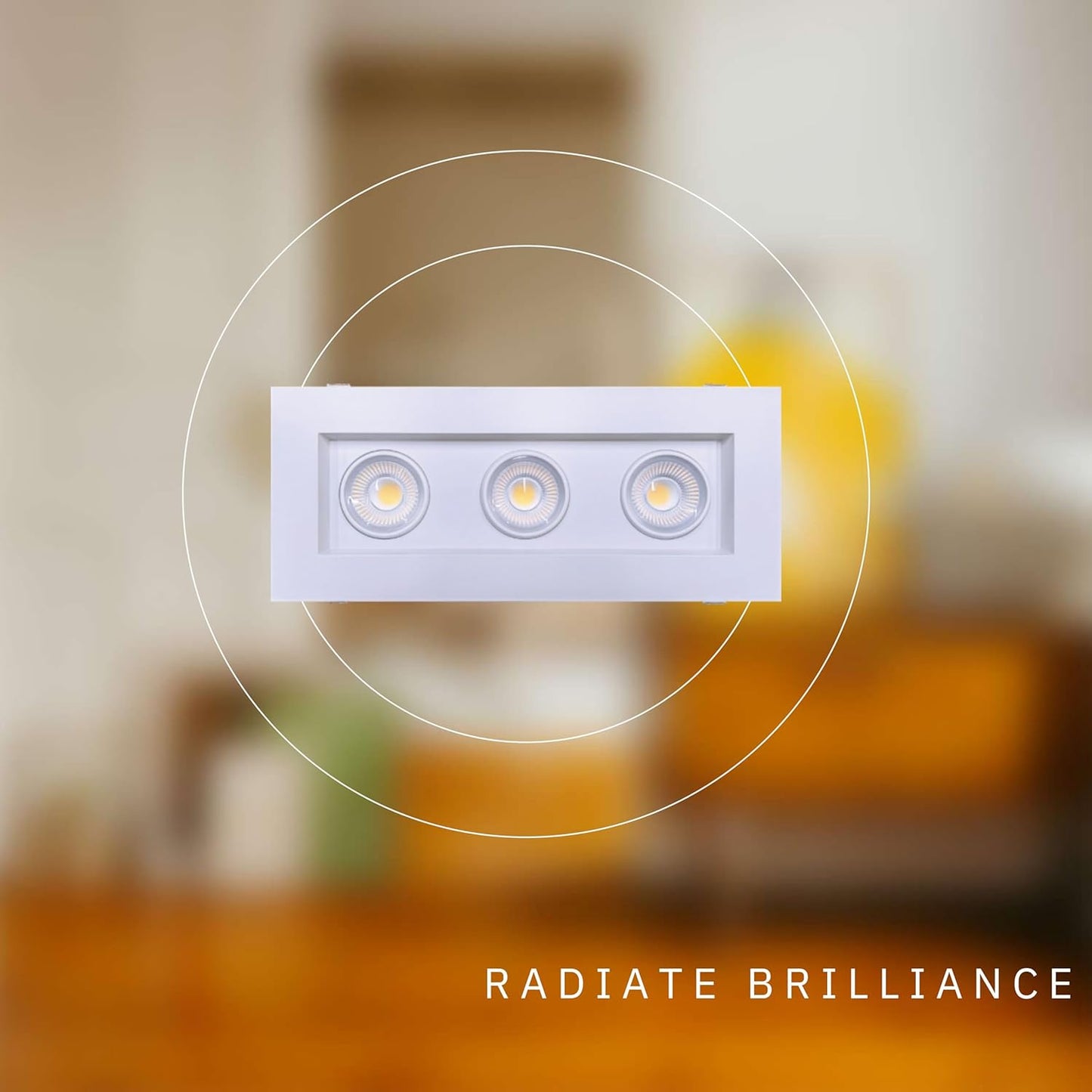 P-6613 4 Inch 3 Head Multiple Gimbal, 54 Watts, 4800 Lumens 5CCT Recessed Light