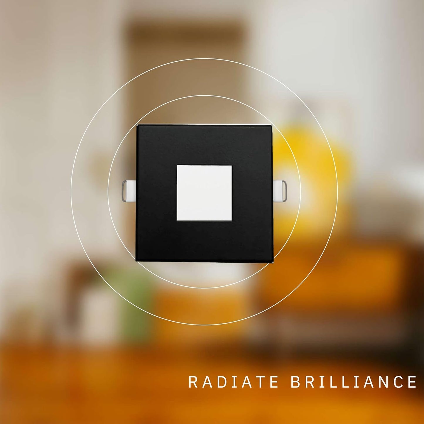 P-6622 2 Inch Slim Ultra-Thin Square, Black Finish 5 Watts, 300 Lumens 5CCT Recessed Light