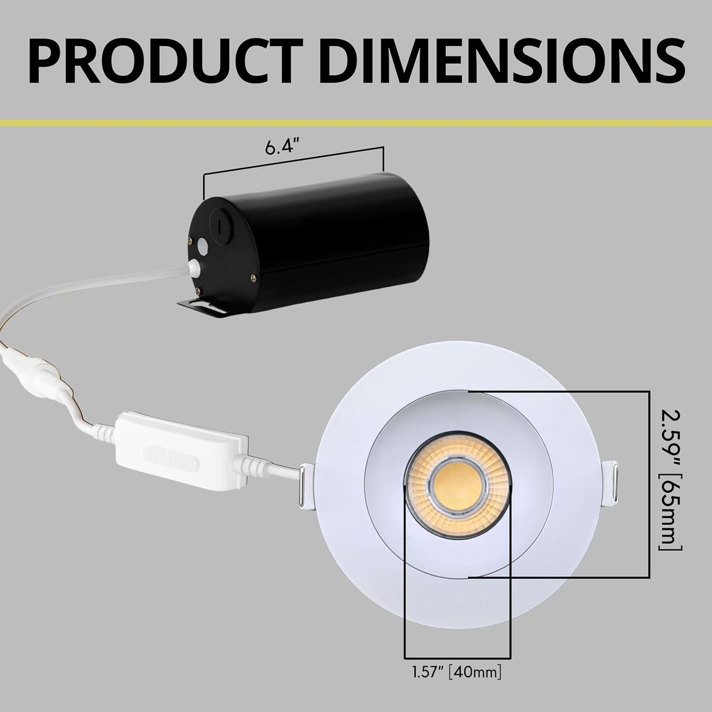 P-7091 3 Inch Gimbal Round White 15W, 1400 Lumens 5CCT Recessed Light