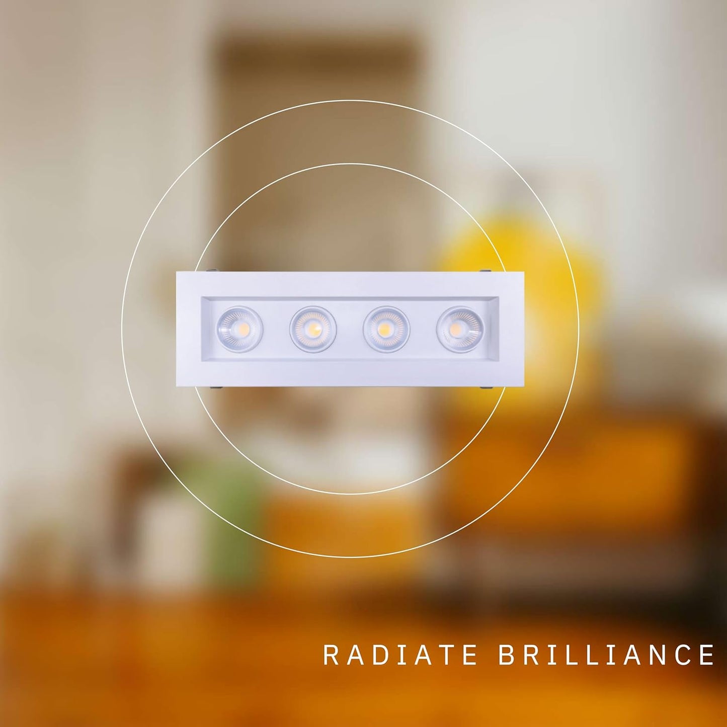 P-6614 4 Inch 4 Head Multiple Gimbal, 72 Watts, 6400 Lumens 5CCT Recessed Light