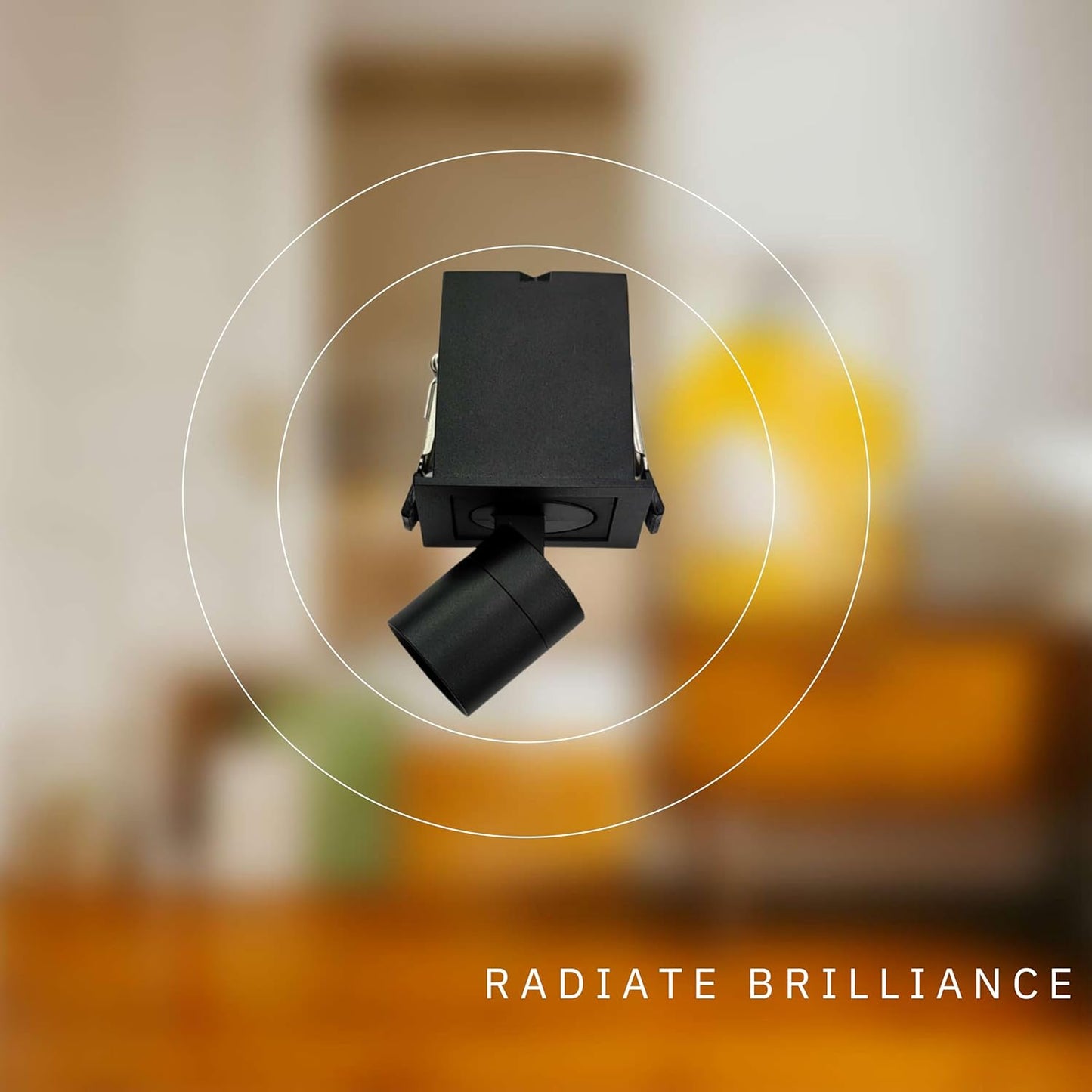 P-6636 2 Inch Retractable Square, Black Finish 3 Watts, 170 Lumens 5CCT Recessed Light