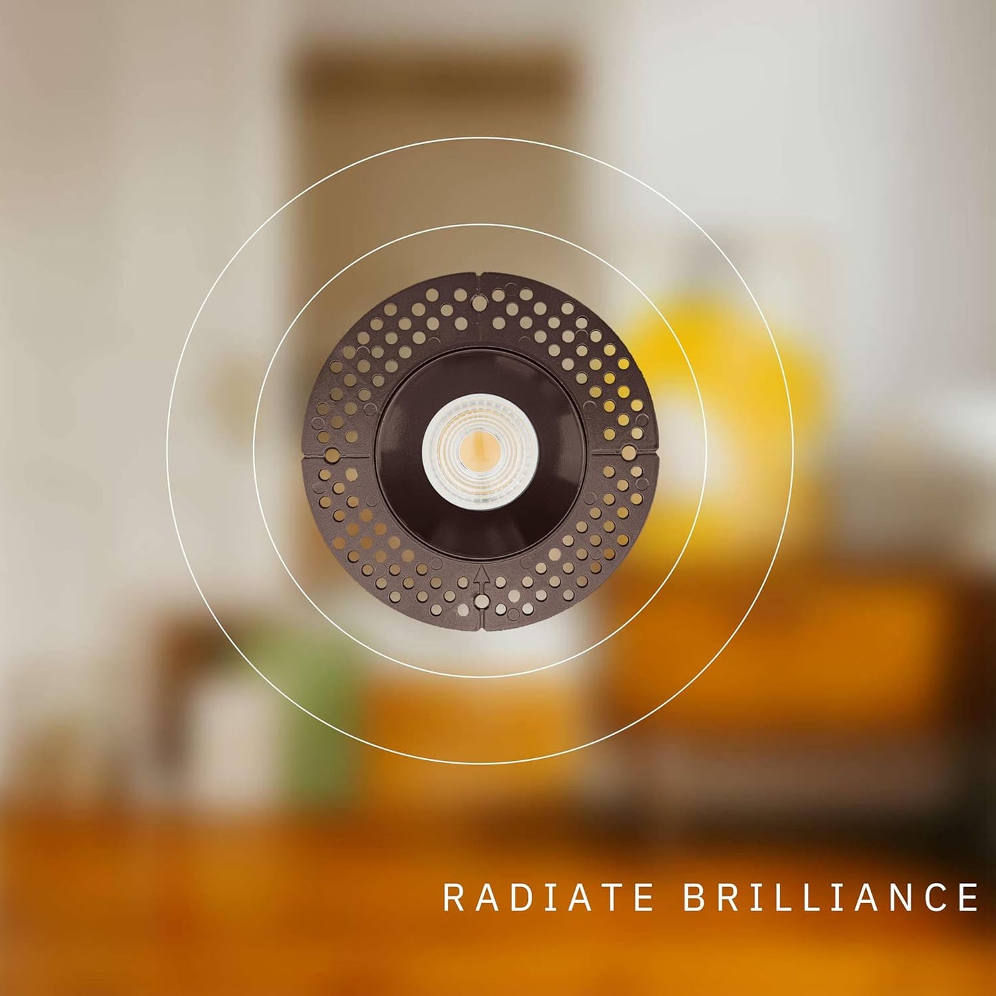 P-6438 4 Inch Trimless Round, Bronze Finish 15/22W,1600/2400 Lumens 5CCT Recessed Light