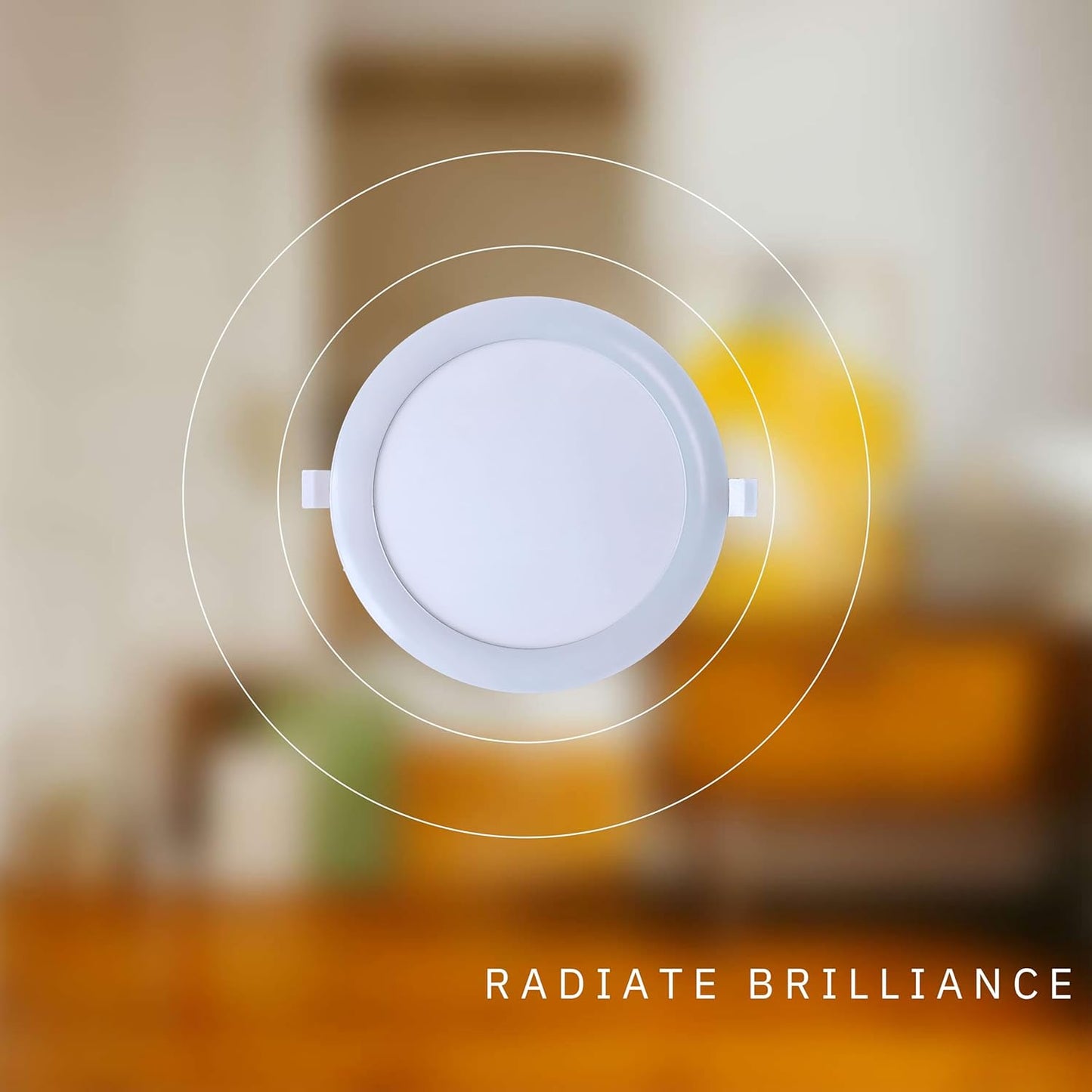 P-6408 12 Inch Ultra-Thin Round, White Finish 45 Watts, 4000 Lumens 5CCT Recessed Light