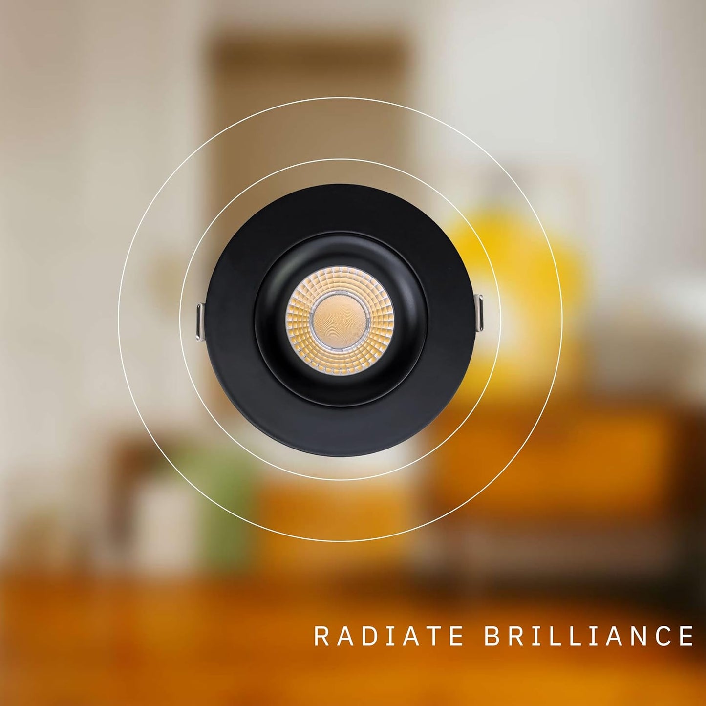 P-6493 3.5 Inch Gimbal Round, Black Finish 20 Watts, 1850 Lumens 5CCT Recessed Light