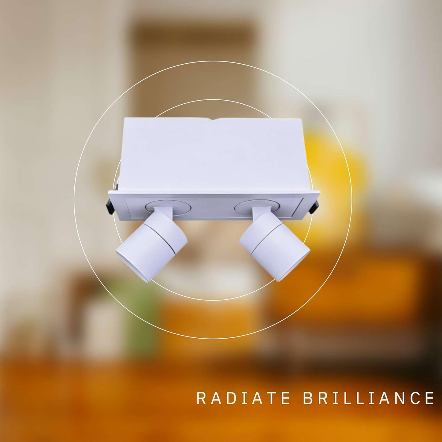 P-6633 2 Inch 2 Head Retractable, White Finish 6 Watts, 400 Lumens 5CCT Recessed Light