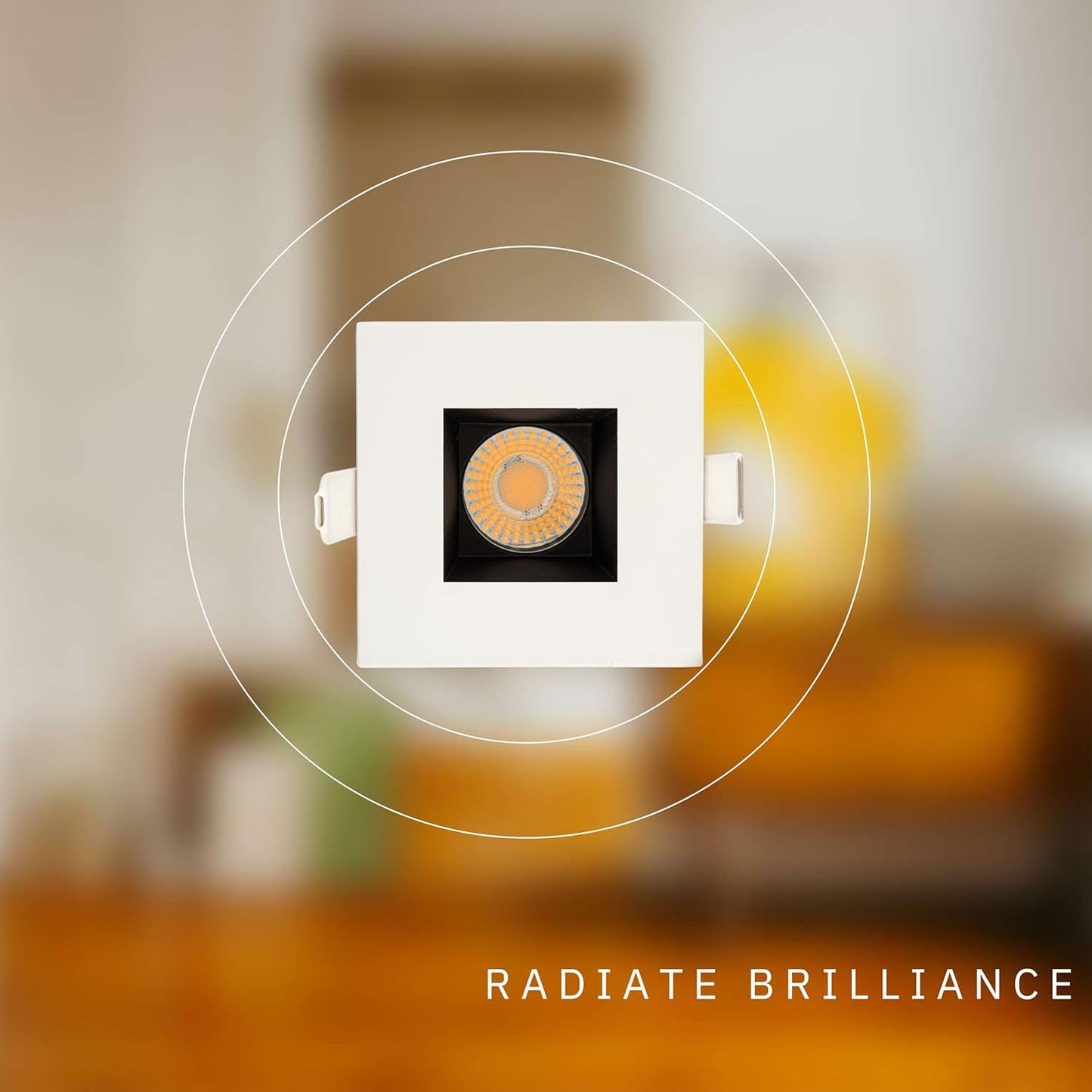 P-6153 2 Inch Two-Tone Square 20W 1700/1200 Lumens 5CCT Recessed Light