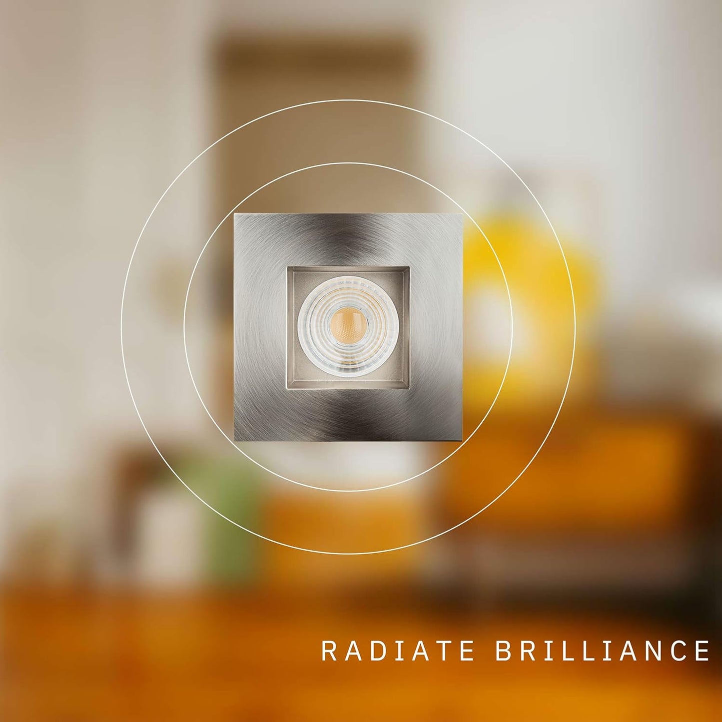 P-5087 4 Inch Square Brushed Nickel 15/22W,1600/2400 Lumens 5CCT Recessed Light