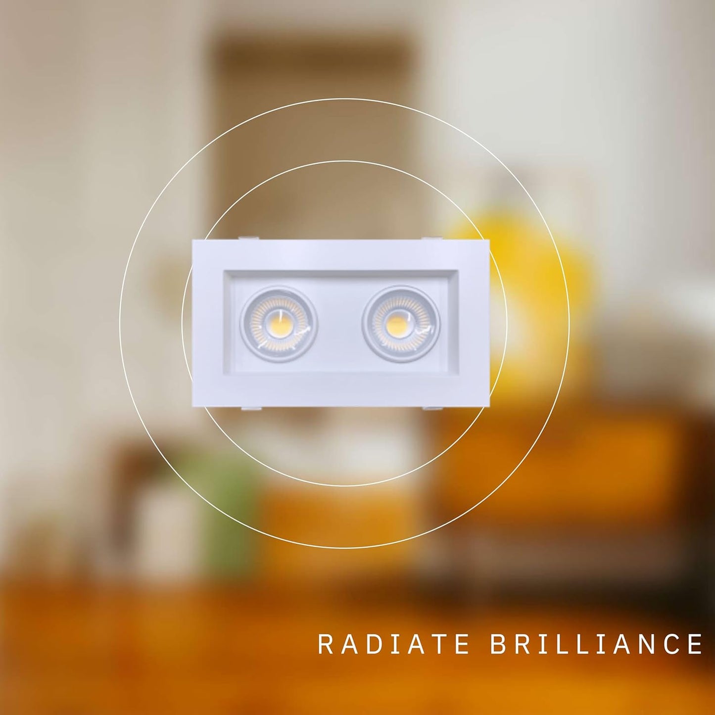 P-6612 4 Inch 2 Head Multiple Gimbal, 36 Watts, 3200 Lumens 5CCT Recessed Light