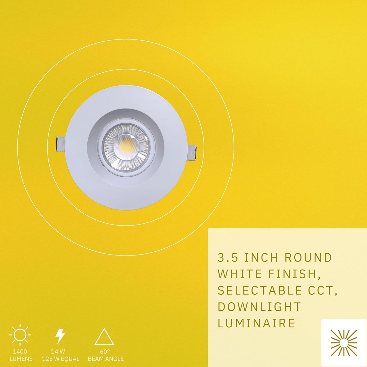 P-6392 3.5 Inch Regress Gimbal Round White 14W=125W, 1400 Lumens 5CCT Recessed Light