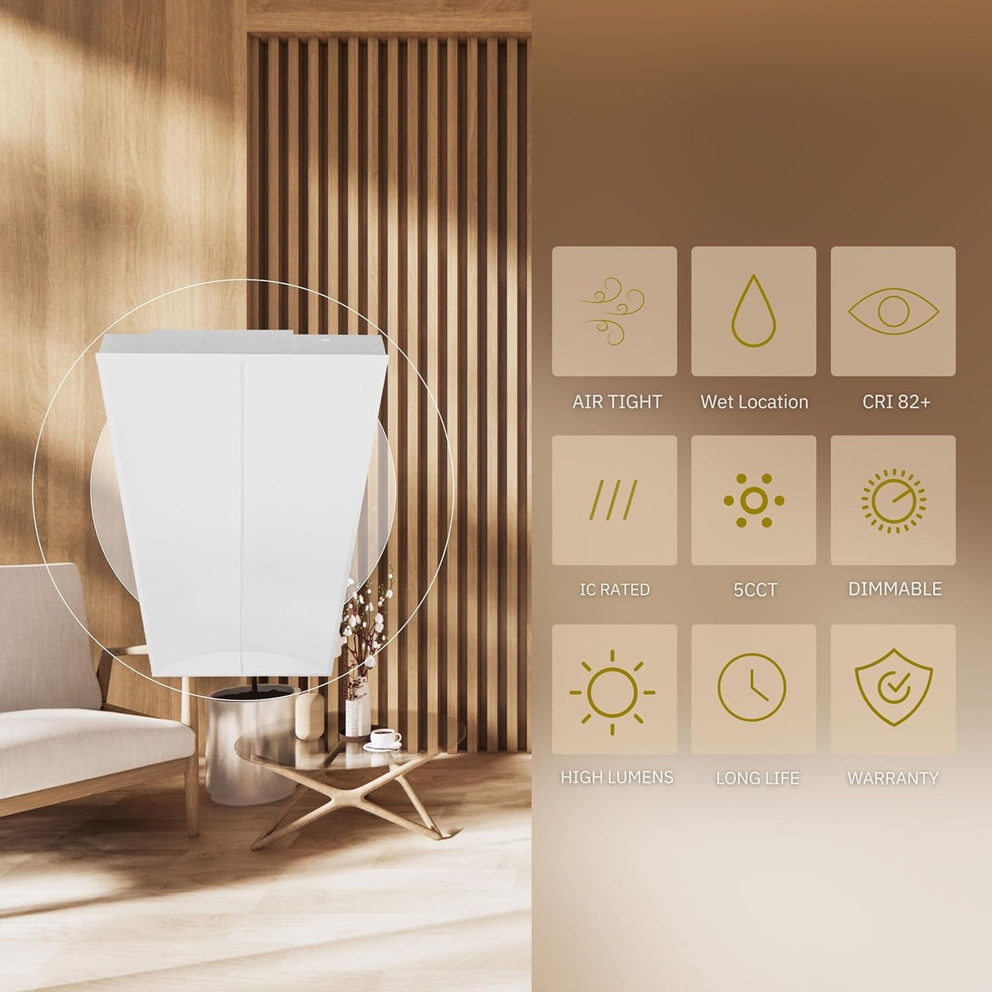 P-6107 2X4 Center Line White 50/60/72W 5910/6920/7560 lm 4CCT Troffer Panel