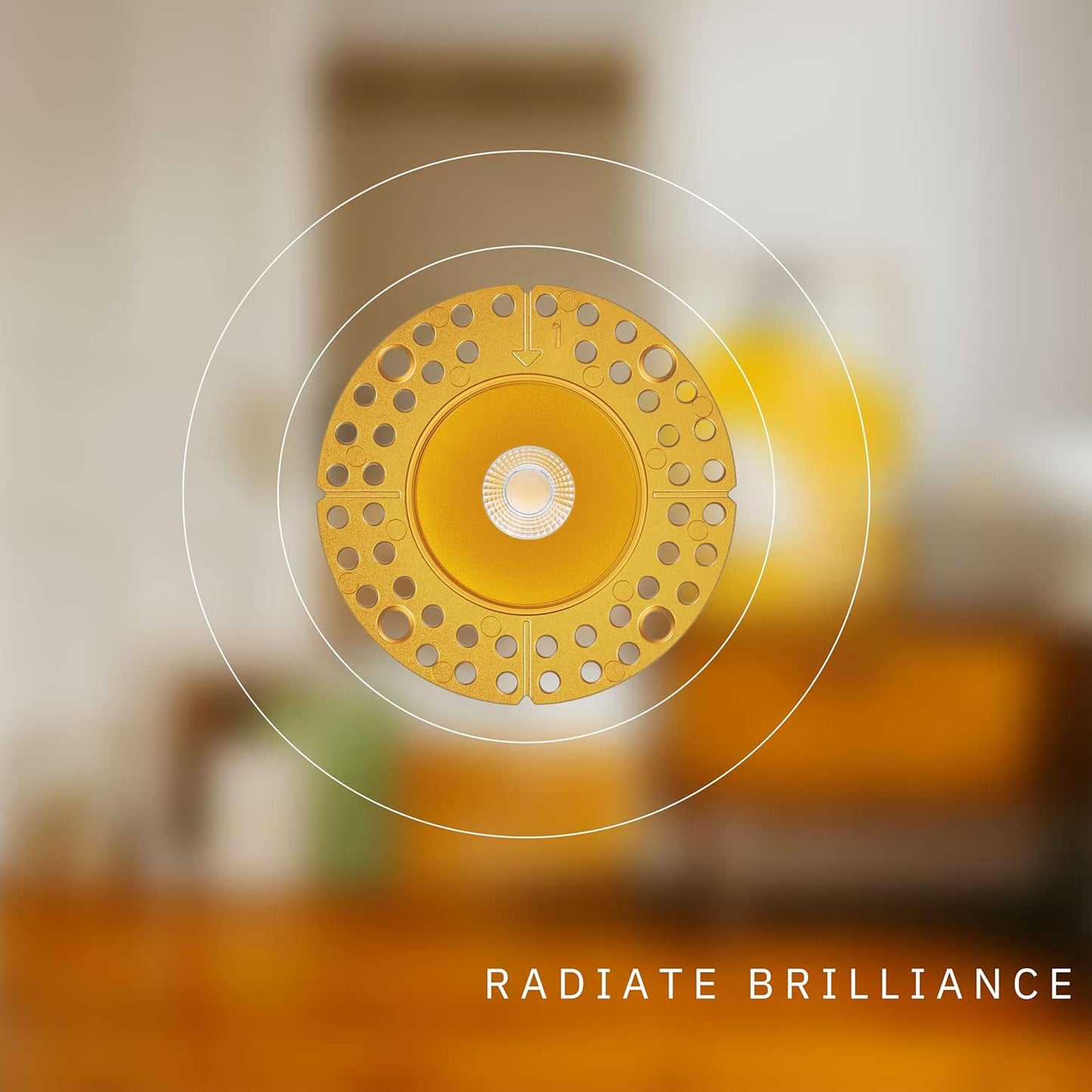P-6509 1.5 Inch Trimless Round, Brass Finish 15 Watts, 1100 Lumens 5CCT Recessed Light