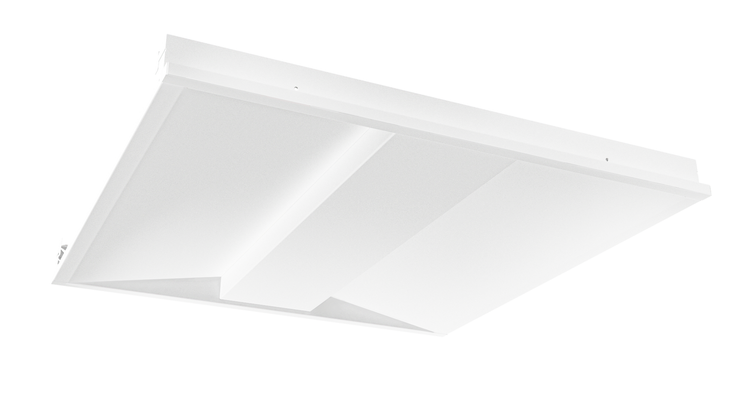 Perlglow 2X2 30/40/50W 3275/4275/5300 Lumens Frosted Wet Rated Selectable CCT 30,35,41,50,65K Focused Troffer + Em