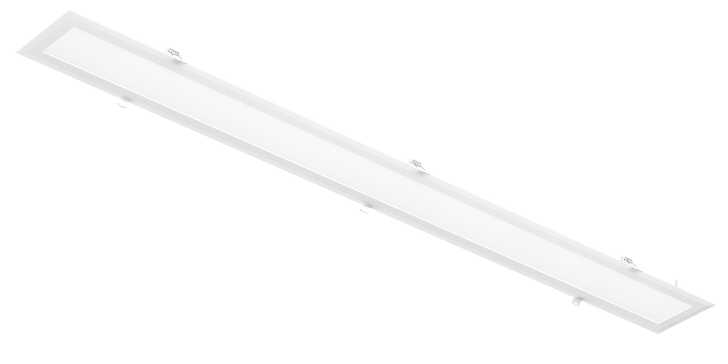 Perlglow 4X4 80W 6000 Lumens Frosted White Finish Rectangle Shape Trimmed Style Wet Rated Selectable CCT 27,30,35,41,50K Rectangular Flushed Slim