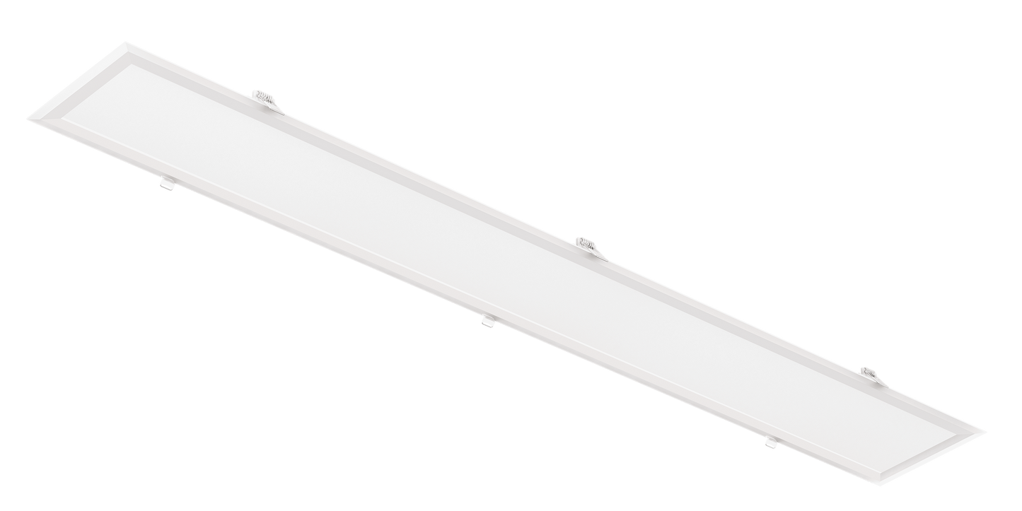 Perlglow 6X4 96W 7800 Lumens Frosted White Finish Rectangle Shape Trimmed Style Wet Rated Selectable CCT 27,30,35,41,50K Rectangular Flushed Slim