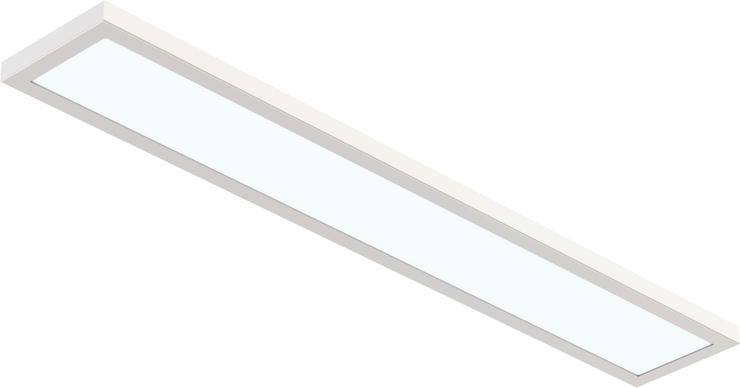 Perlglow 4X2 22W 2420 Lumens Frosted White Finish Rectangle Shape Wet Rated Selectable CCT 30,35,41,50,65K Surface Mount Panel