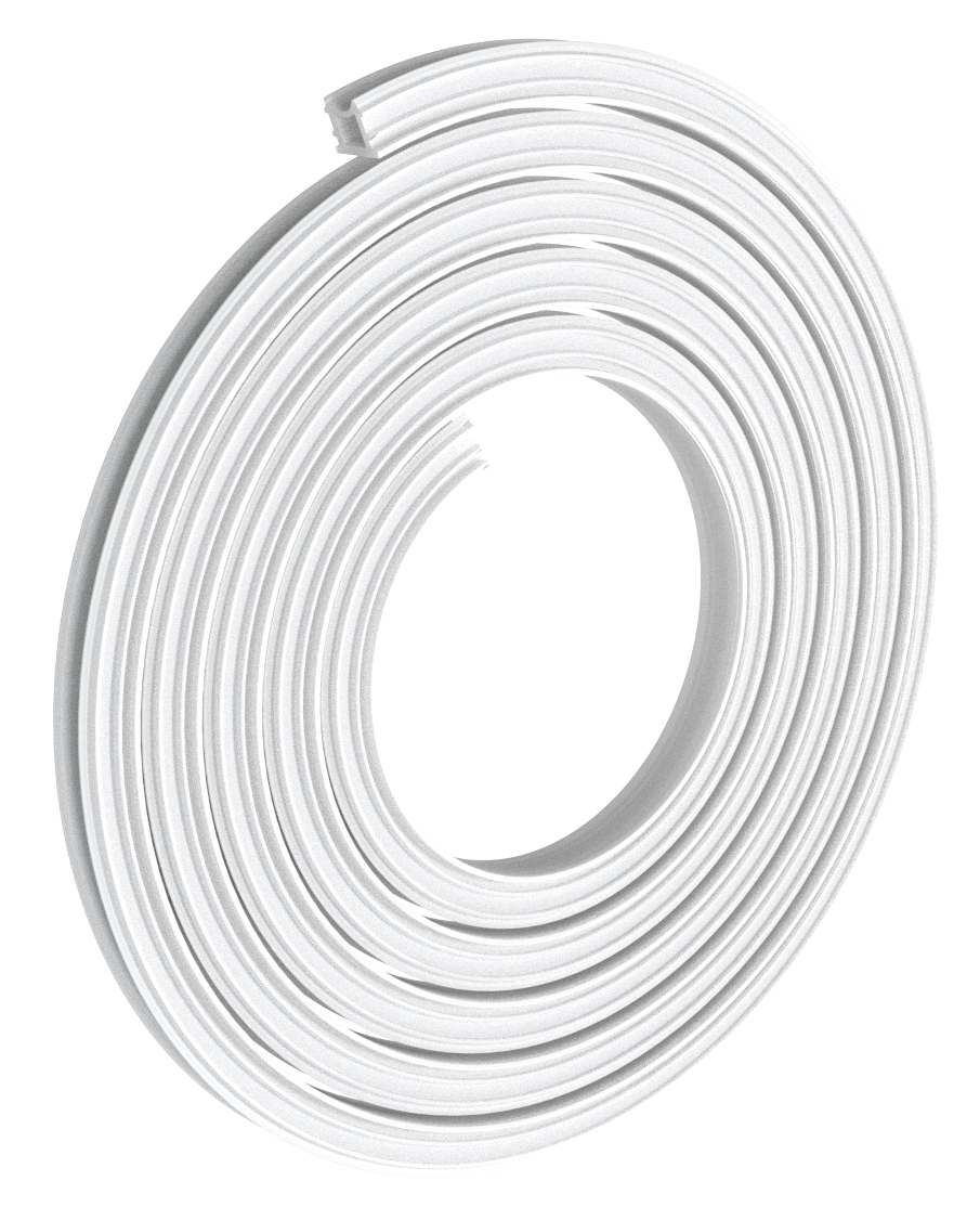 Perlglow P-95727 Pc opal Cover Material Frosted 1/2" flexible trimless channel silicon cover