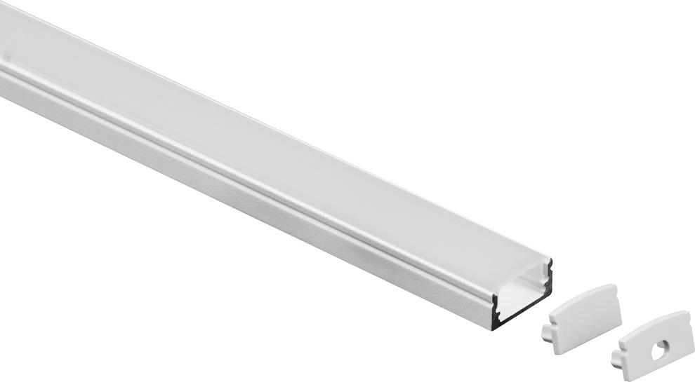 Perlglow P-96427 White Finsih Pc opal Cover Material Frosted 1/2" aluminum surface mount channel white