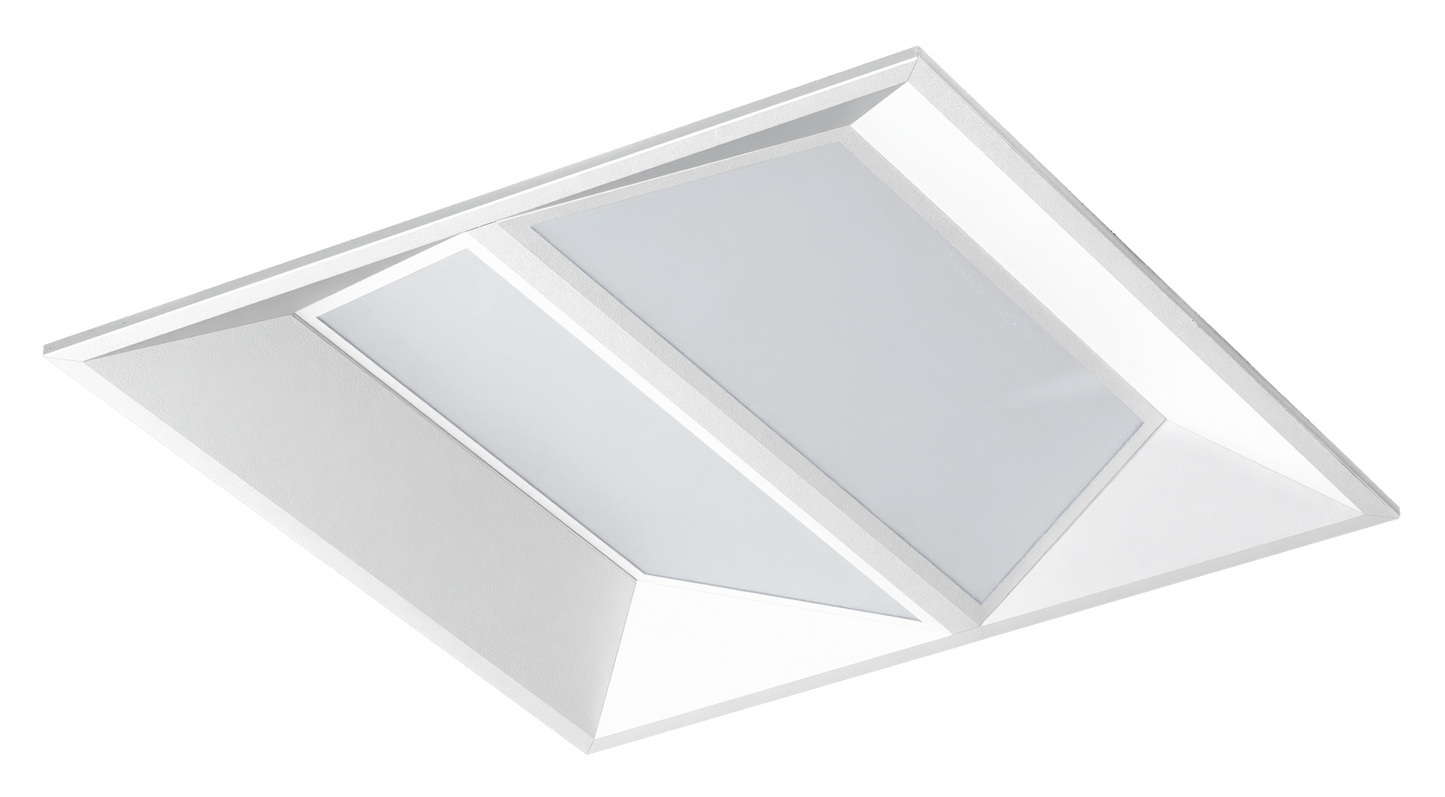 Perlglow 2X2 30/40/50W 3750/3900/5350 Lumens Frosted Wet Rated Selectable CCT 30,35,41,50,65K Butterfly Troffer