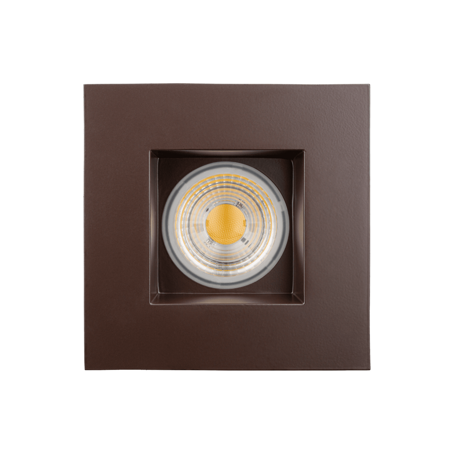 P-5773 4 Inch Square Bronze Smooth 15W 1100 Lumens Warm White 3K Recessed Light
