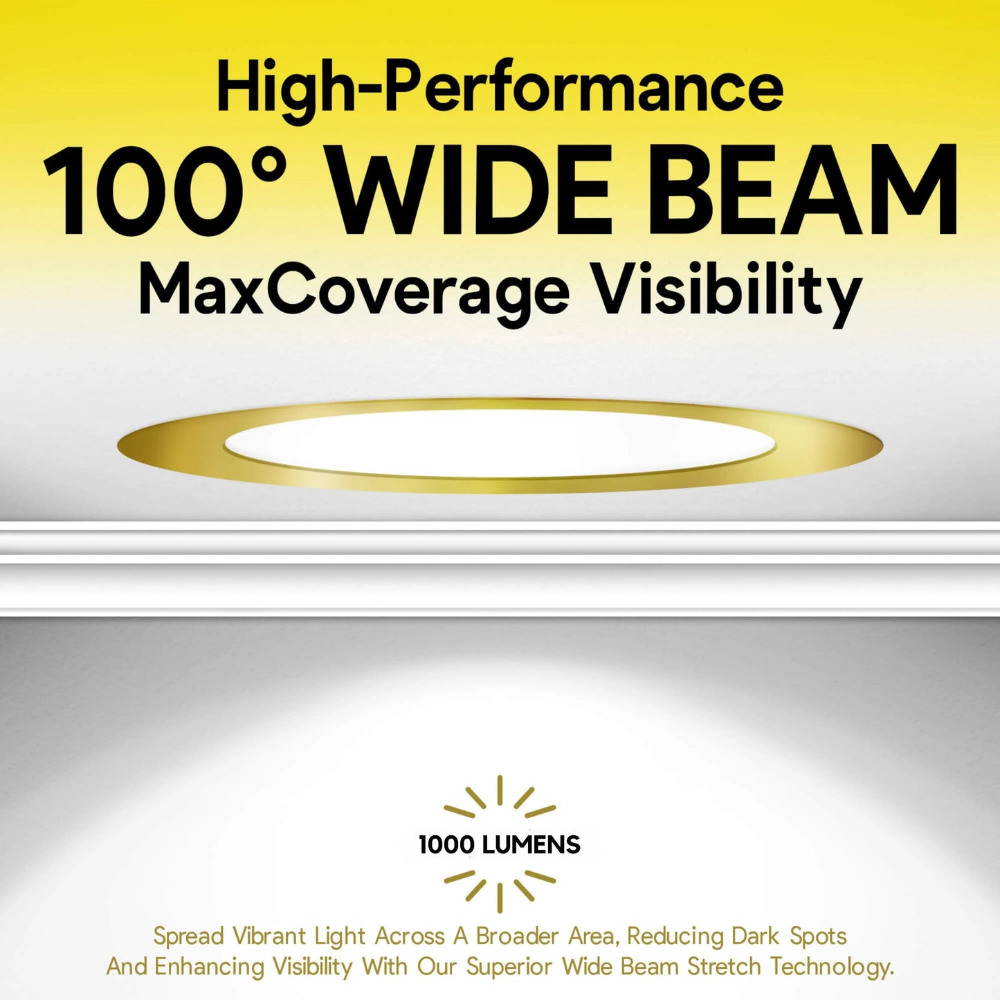 P-5879 4 Inch Round Brushed Brass 12W 1000 Lumens 5CCT Slim Ultra-Thin Light