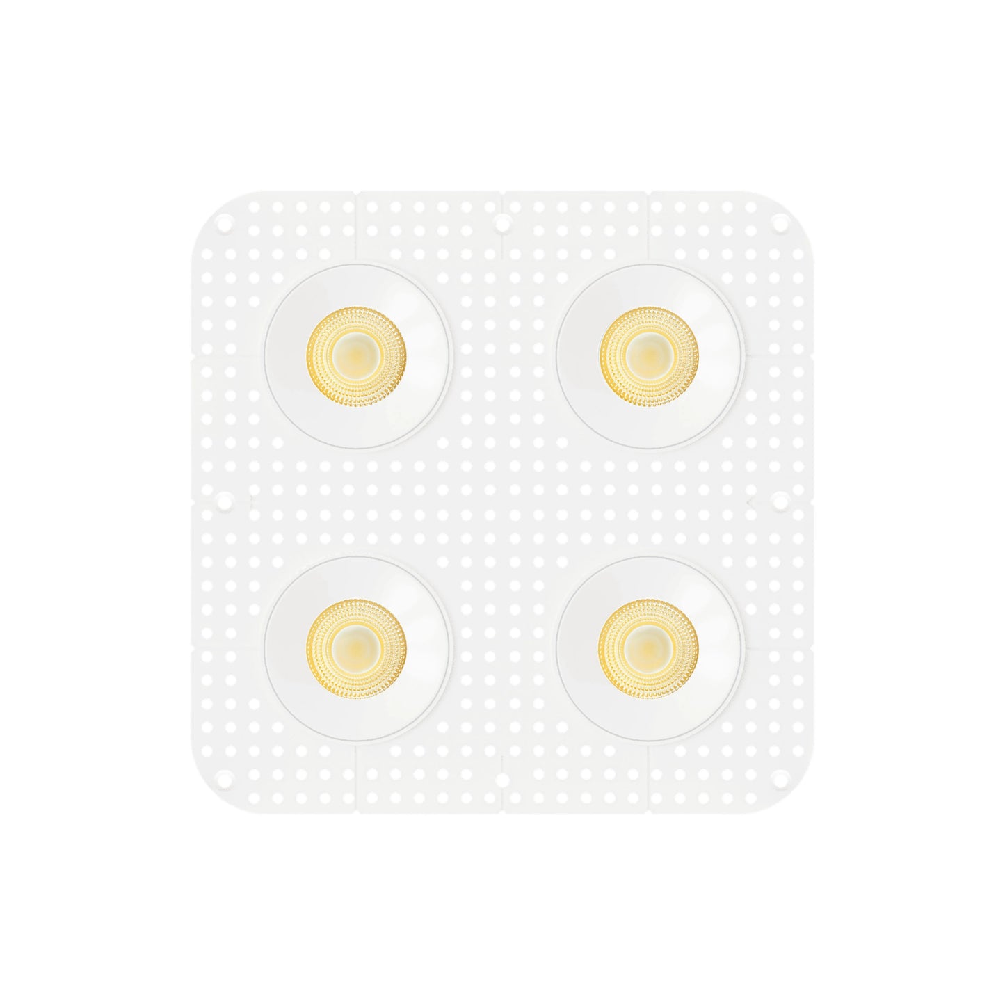 P-7451 3.5 inch Trimless Quadruple Head Round White HO, 72/120W, 6800/10800 Lumens, 5CCT Recessed Light
