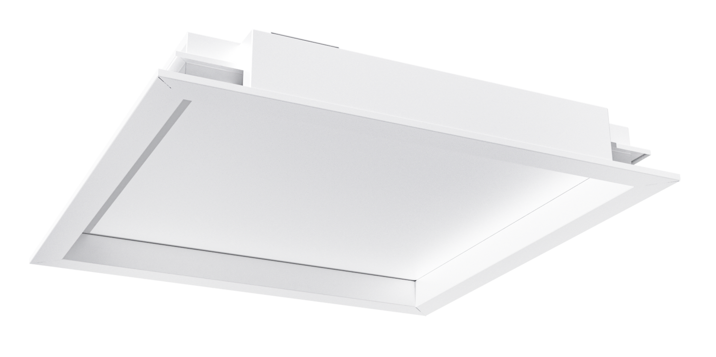 Perlglow 2X2 30/40/50W 5300/4550/3275 Lumens Frosted Wet Rated Selectable CCT 30,35,41,50,65K Regress Panel + Em