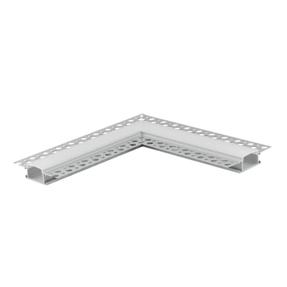 P-5302 1 inch Trimless L Corner Channel, Tape Light Size 20mm, Aluminum Channel, IC Rated, Air Tight, Wet Location