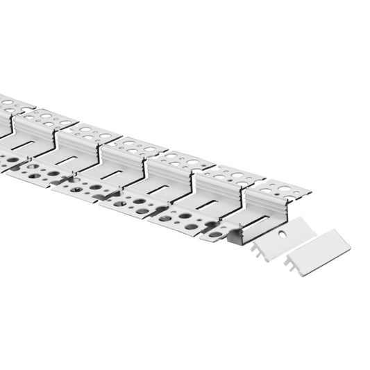 P-5304 1.5 inch Trimless Channel 8FT, Tape Light Size 35mm, Aluminum Channel, IC Rated, Air Tight