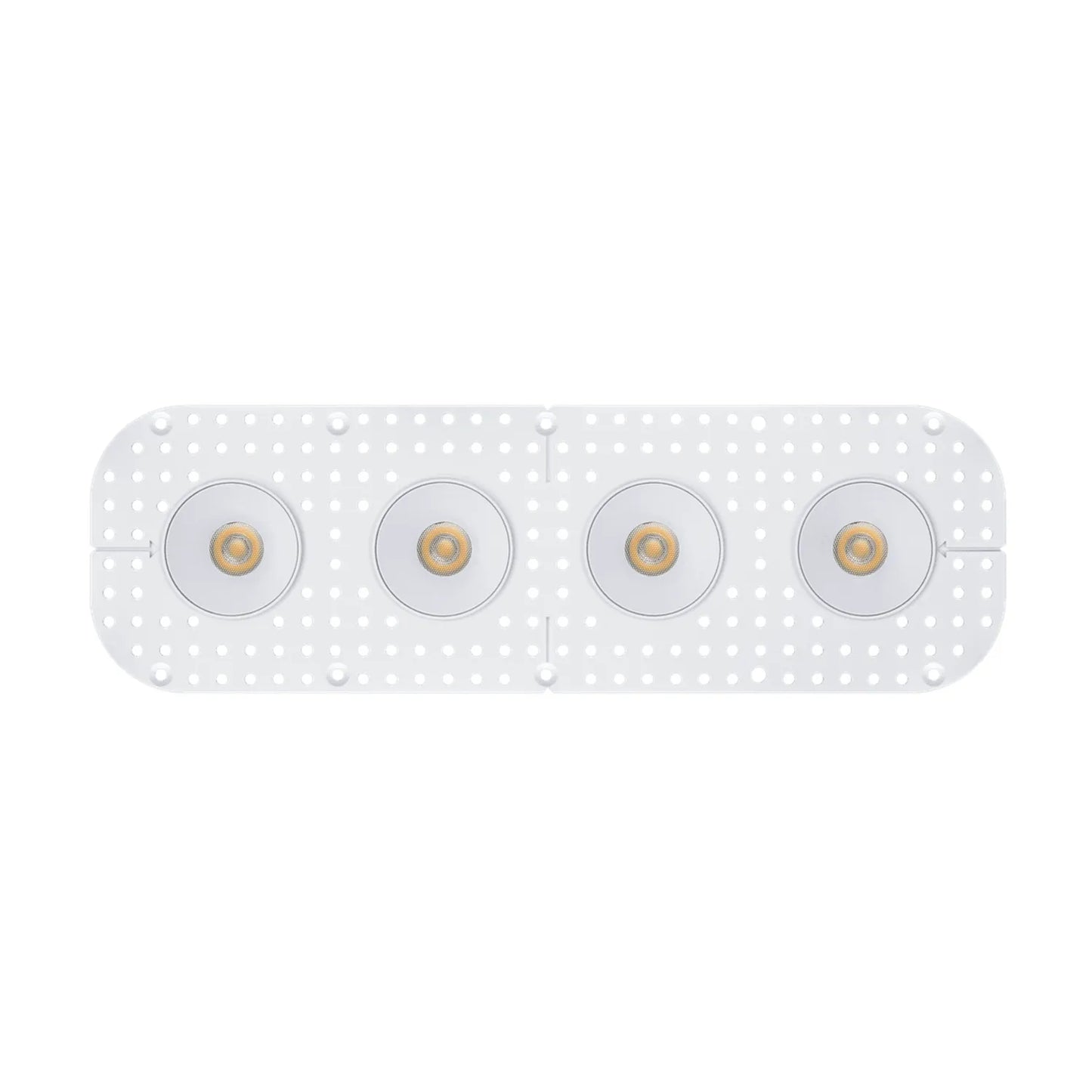 P-7370 1.5 Inch Trimless 4 Head Round White 28W, 2400 Lumens, 5CCT Recessed Light