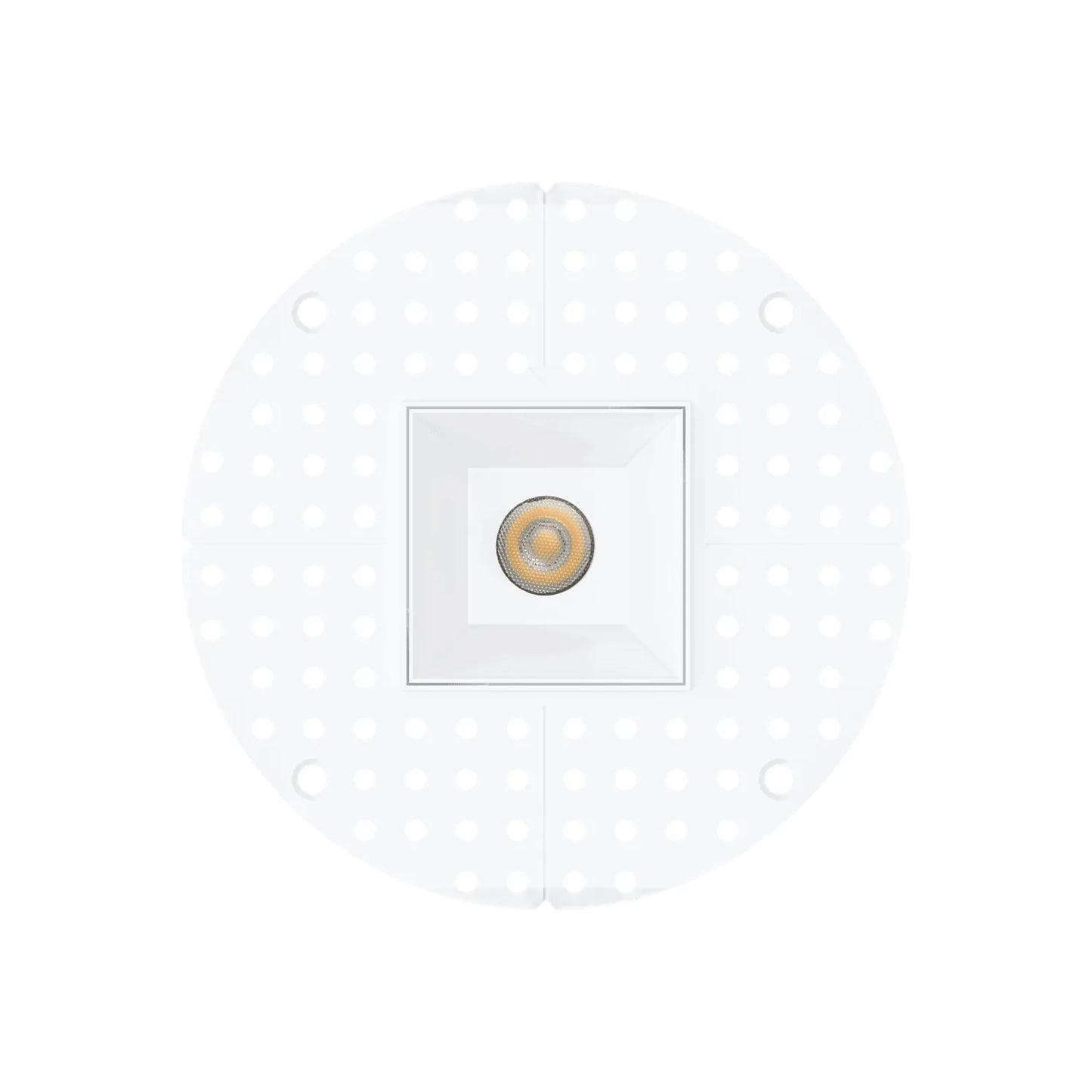 P-7372 1.5 Inch Trimless Single Head Square White 7W, 600 Lumens, 5CCT Recessed Light