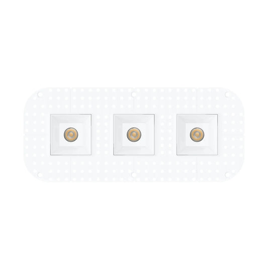 P-7374 1.5 Inch Trimless 3 Head Square White 21W, 1800 Lumens, 5CCT Recessed Light