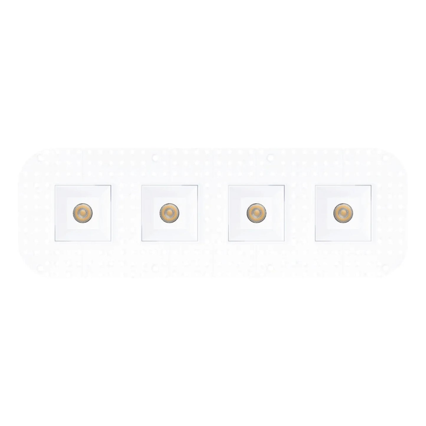 P-7375 1.5 Inch Trimless 4 Head Square White 28W, 2400 Lumens, 5CCT Recessed Light