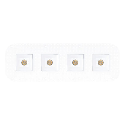 P-7375 1.5 Inch Trimless 4 Head Square White 28W, 2400 Lumens, 5CCT Recessed Light