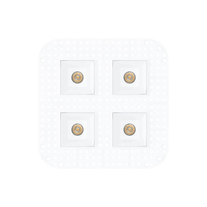 P-7376 1.5 Inch Trimless Quadruple Head Square White 28W, 2400 Lumens, 5CCT Recessed Light