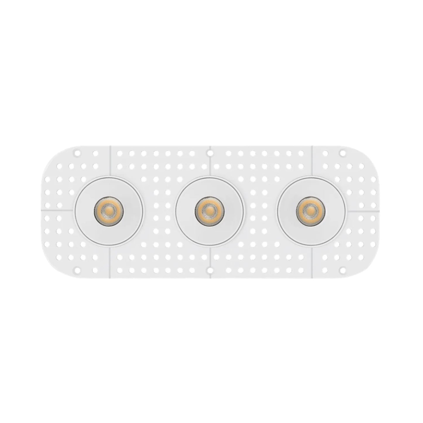 P-7378 1.5 Inch Trimless 3 Head Round White HO, 45W, 3300 Lumens, 5CCT Recessed Light