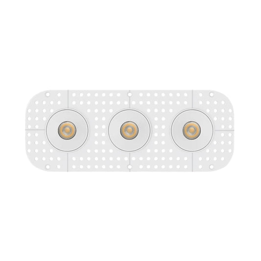 P-7378 1.5 Inch Trimless 3 Head Round White HO, 45W, 3300 Lumens, 5CCT Recessed Light