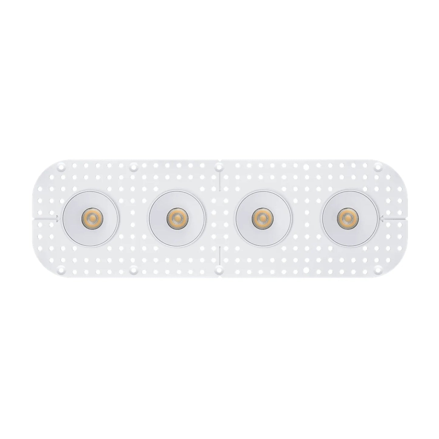 P-7379 1.5 Inch Trimless 4 Head Round White HO, 60W, 4400 Lumens, 5CCT Recessed Light